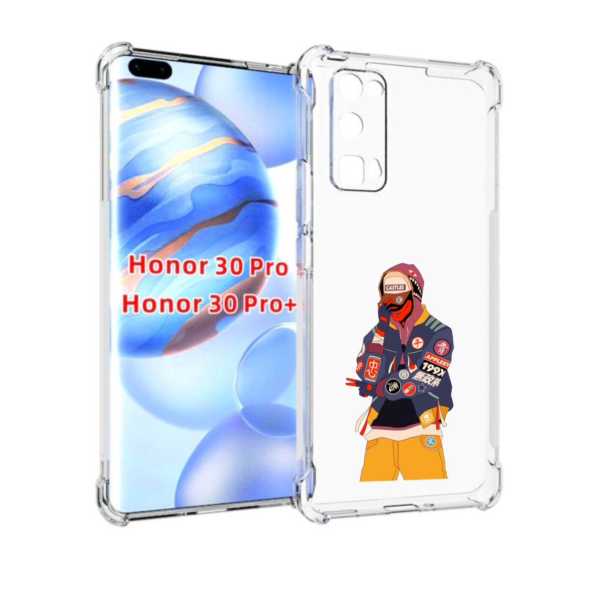 

Чехол бампер MyPads модник для Honor 30 Pro, Прозрачный, Tocco