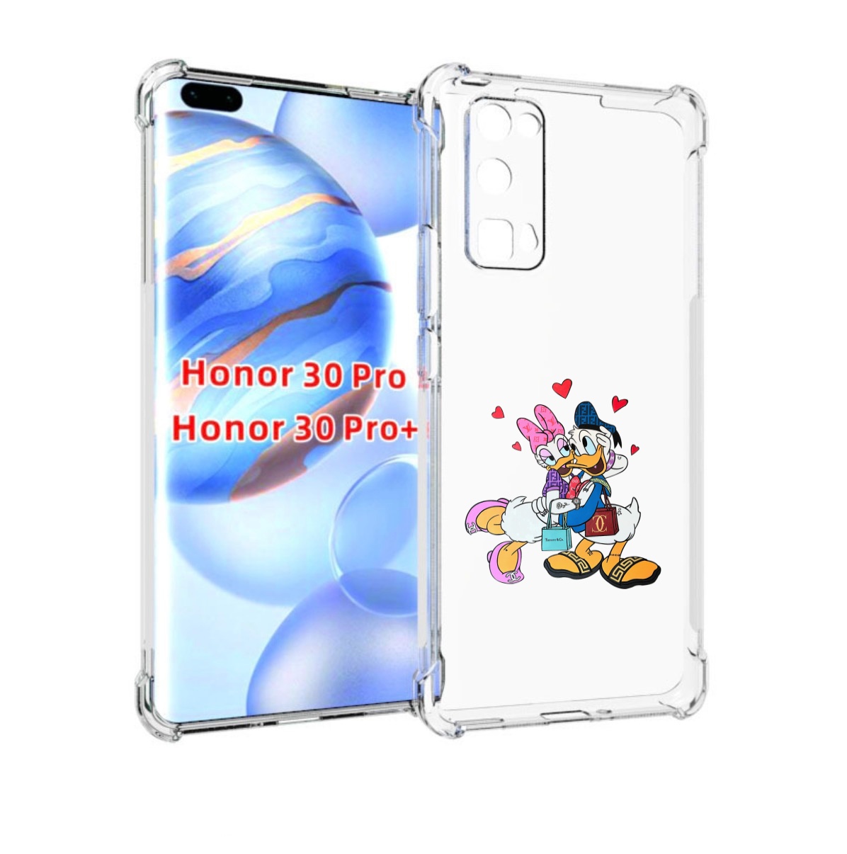 

Чехол бампер MyPads модные-влюбленные-утки для Honor 30 P, Прозрачный, Tocco