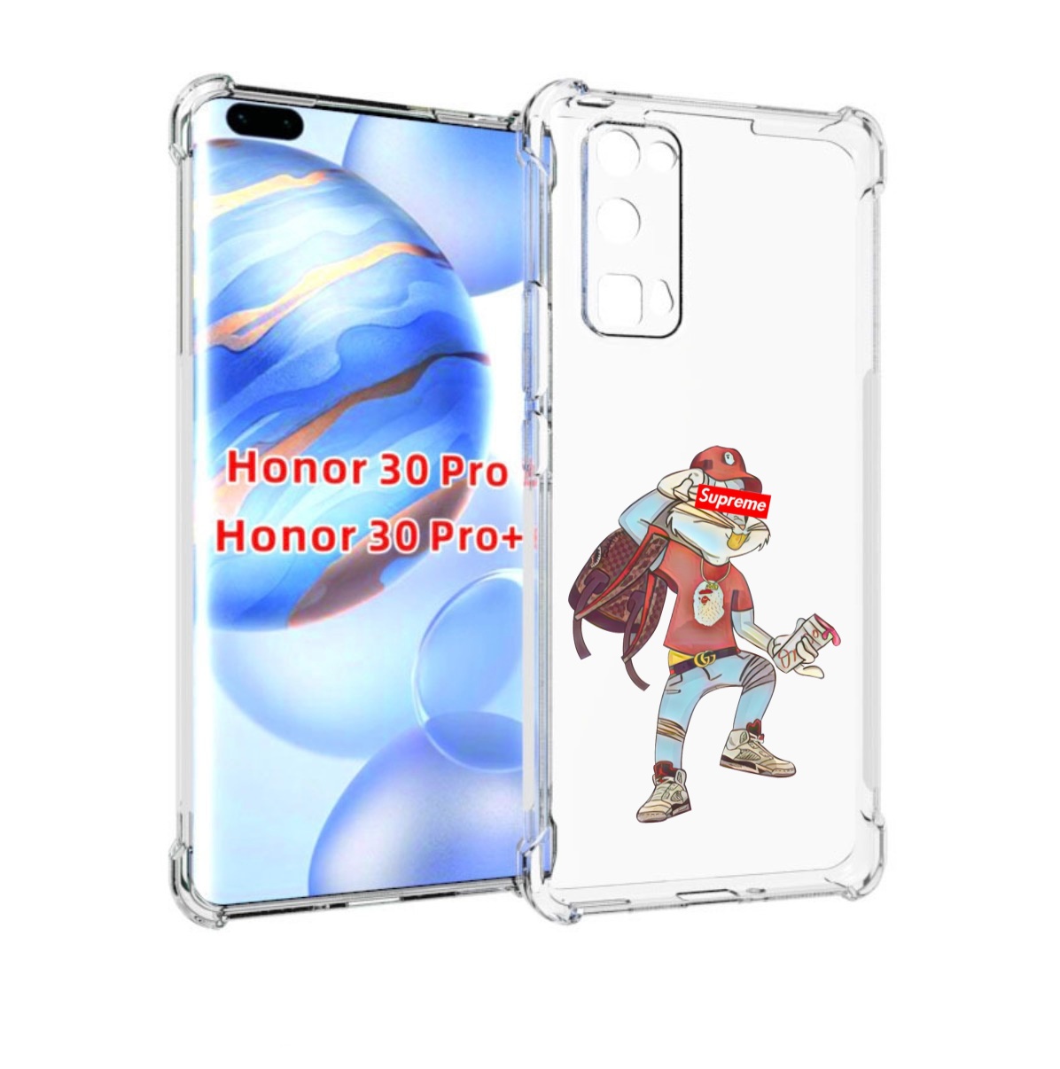 

Чехол бампер MyPads моднявый-заяц детский для Honor 30 Pr, Прозрачный, Tocco