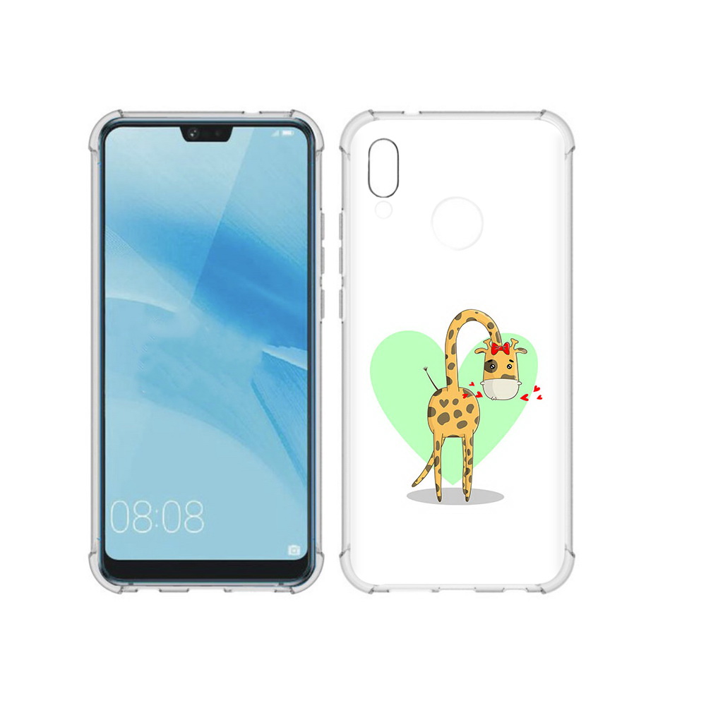 

Чехол MyPads Tocco для Huawei P20 Lite Влюбленный жираф 14 февраля (PT130405.51.47), Прозрачный, Tocco
