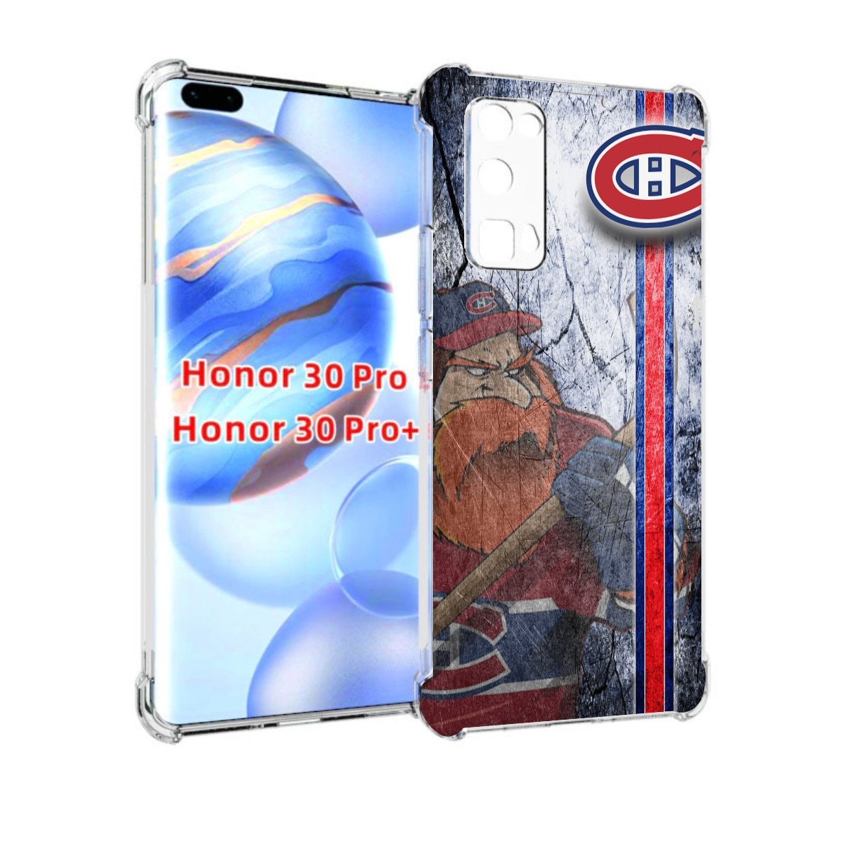 

Чехол бампер MyPads монреаль канадиенс для Honor 30 Pro, Прозрачный, Tocco