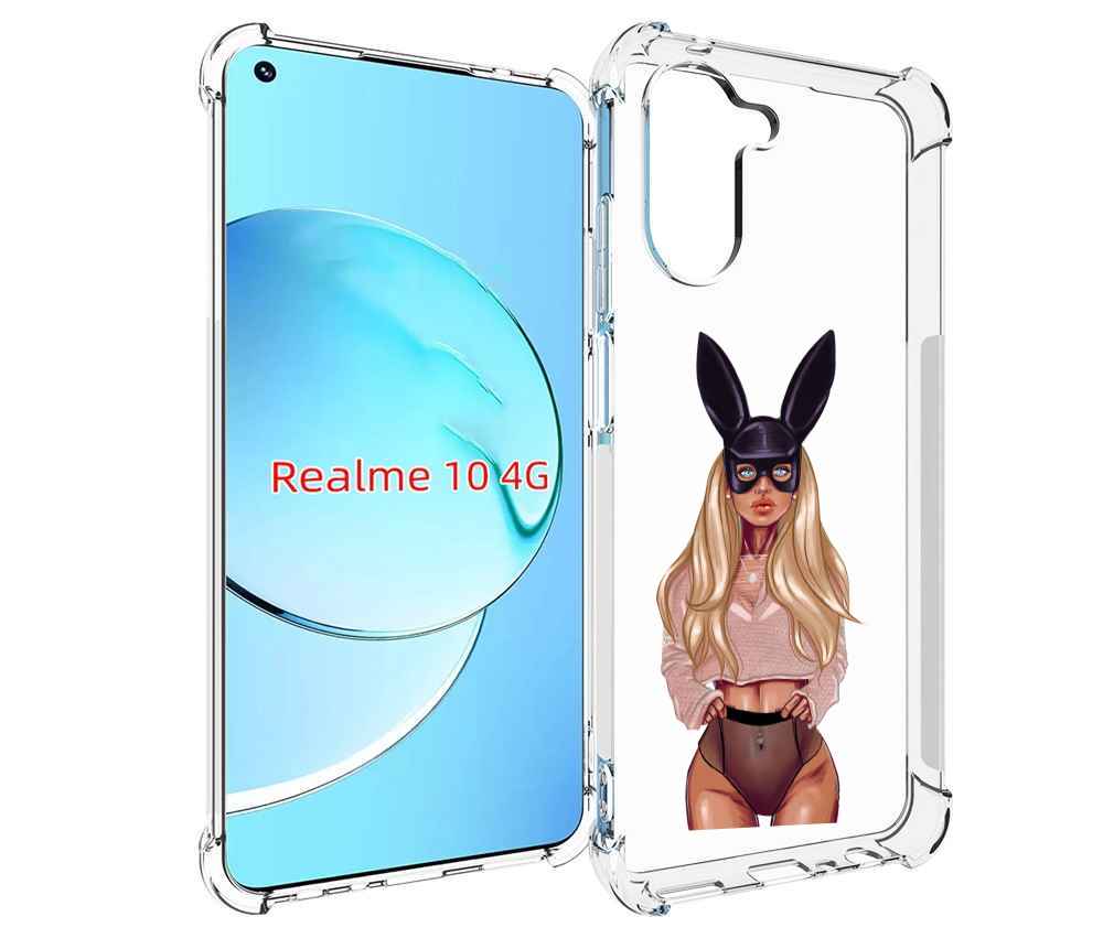 

Чехол MyPads блондинка-с-ушками женский для Realme 10, Прозрачный, Tocco