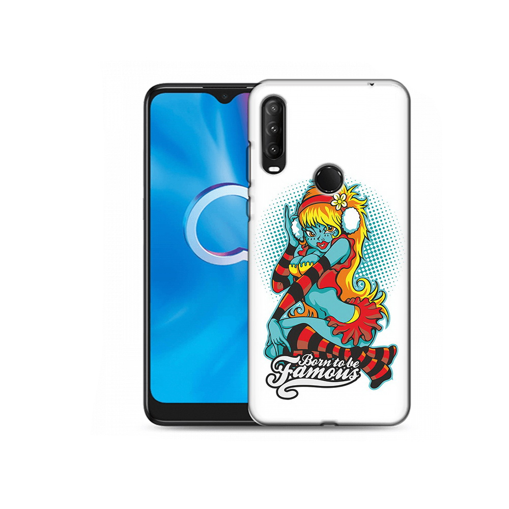 

Чехол MyPads Tocco для Alcatel 1S (2020) 5028Y нарисованная девушка в наушниках, Прозрачный, Tocco