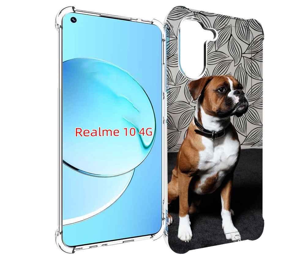 

Чехол MyPads боксер собака для Realme 10, Прозрачный, Tocco