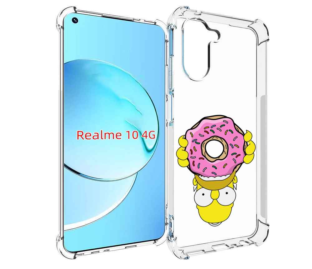 

Чехол MyPads большой-пончик для Realme 10, Прозрачный, Tocco