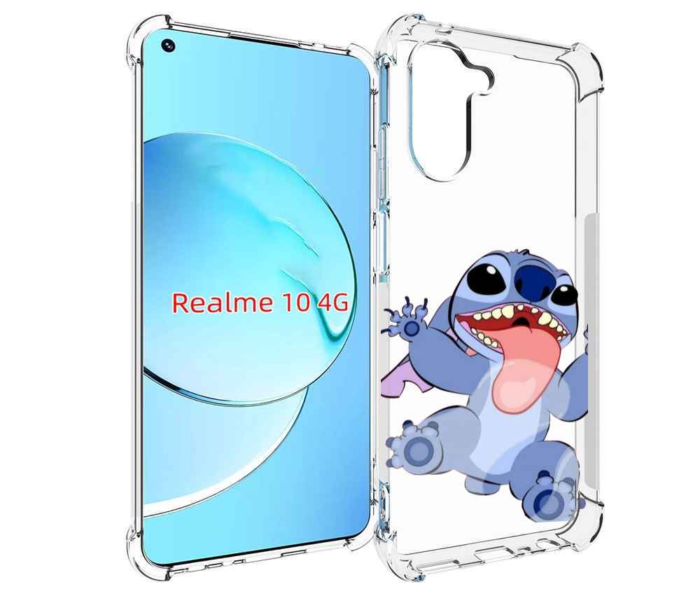

Чехол MyPads большой-стич для Realme 10, Прозрачный, Tocco