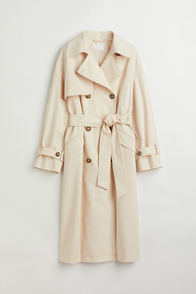 

Плащ женский H&M 1028352004 белый S (доставка из-за рубежа), 1028352004