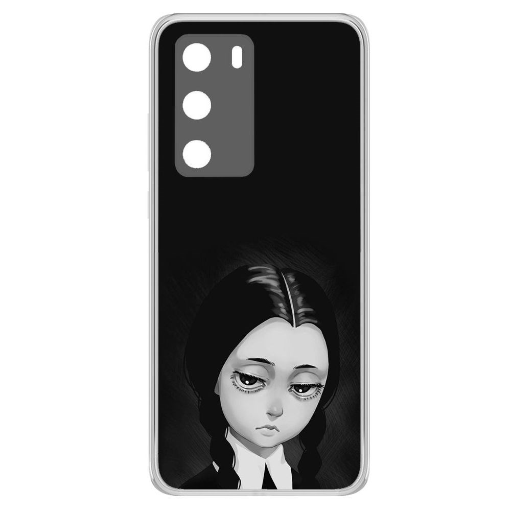 

Чехол-накладка Krutoff Clear Case Уэнсдей Аддамс - Рисованная Уэнсдей для Huawei P40