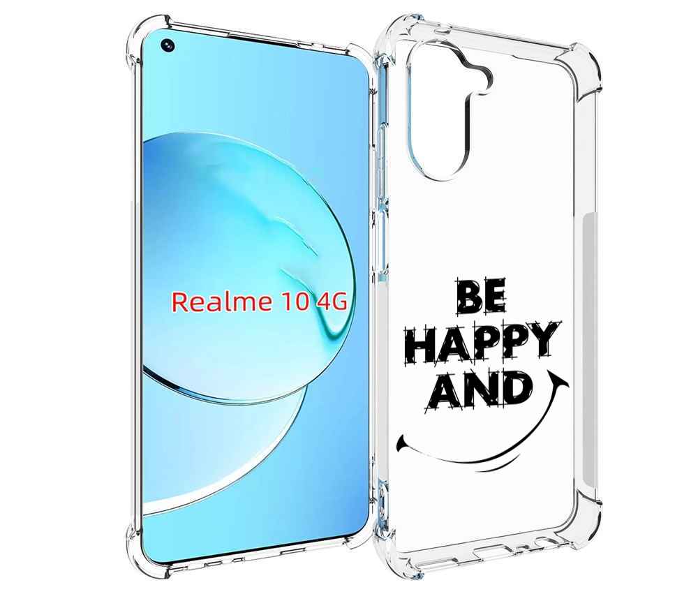 

Чехол MyPads будь-счастливым для Realme 10, Прозрачный, Tocco