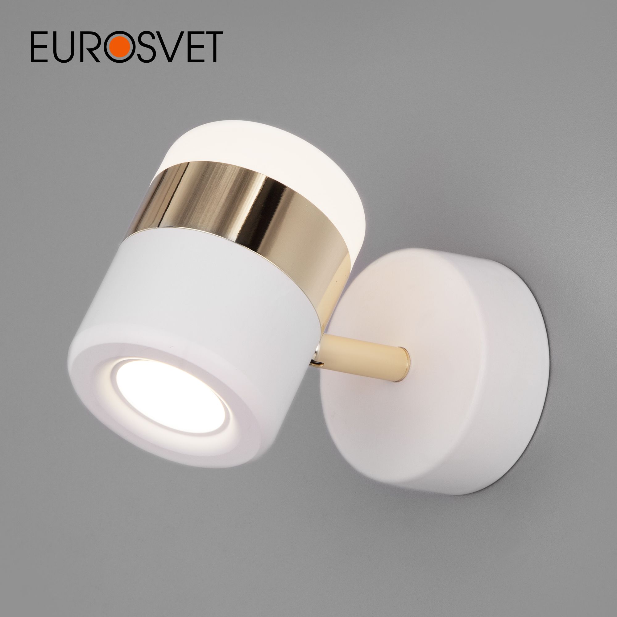 

Спот настенный светодиодный Eurosvet Oskar 20165/1 LED 9W 4200К золото/белый