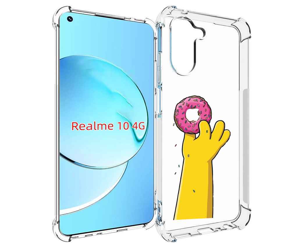 

Чехол MyPads вкусный-пончик для Realme 10, Прозрачный, Tocco