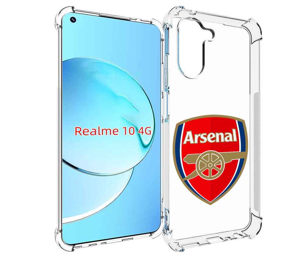 

Чехол MyPads ФК Арсенал логотип для Realme 10, Прозрачный, Tocco