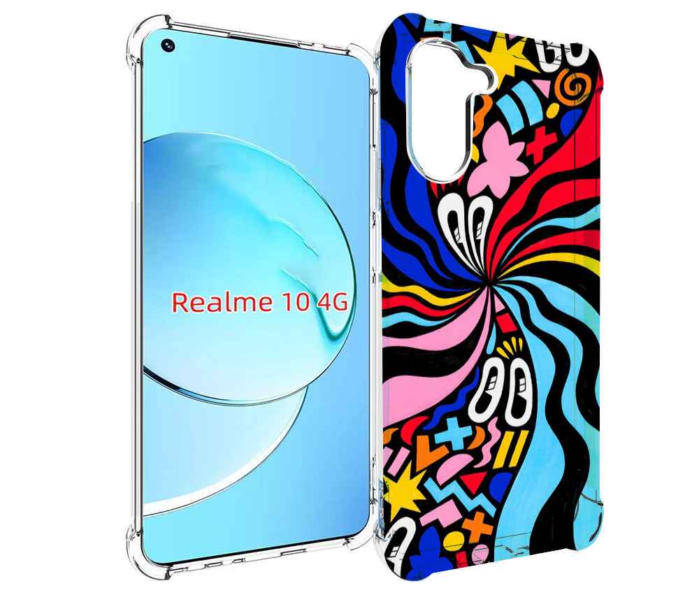 

Чехол MyPads волнистая-абстракция для Realme 10, Прозрачный, Tocco