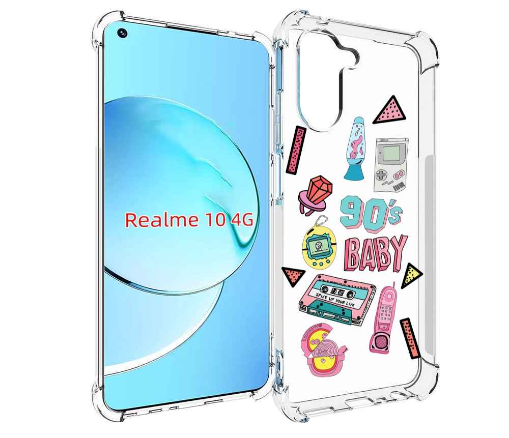 

Чехол MyPads гаджеты-90х для Realme 10, Прозрачный, Tocco