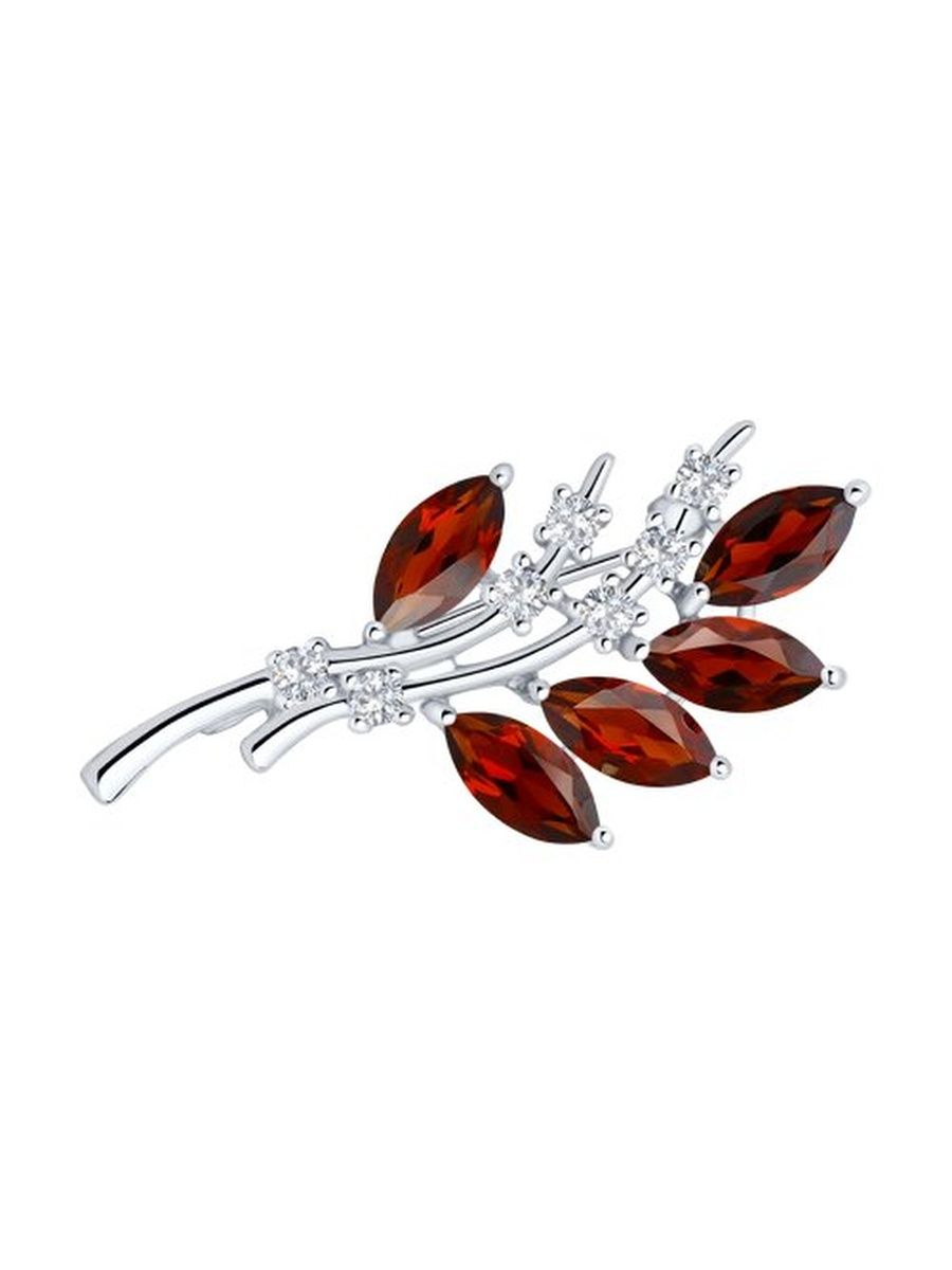 

Брошь из серебра TEO MAORI 892040010, гранат\эмаль, 892040010