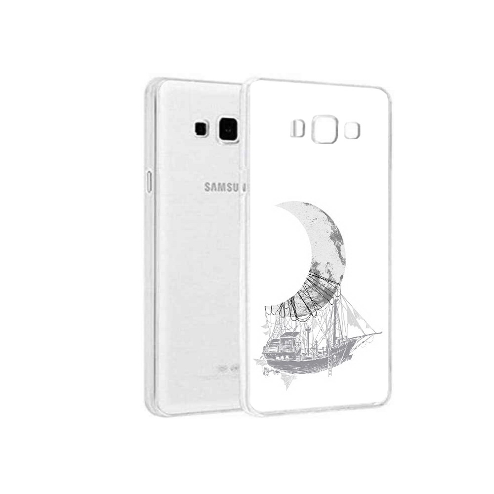 

Чехол MyPads Tocco для Samsung Galaxy On5 черно белый корабль полумесяц, Прозрачный, Tocco