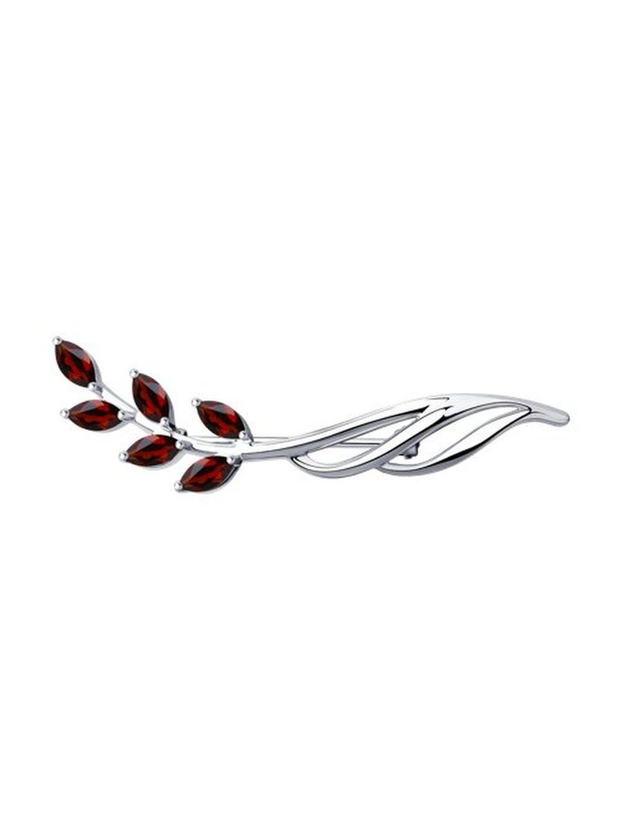 

Брошь из серебра TEO MAORI 892040045, гранат, 892040045