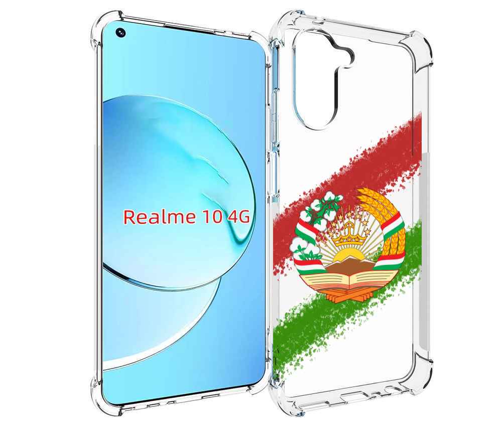 

Чехол MyPads герб флаг Таджикистана для Realme 10, Прозрачный, Tocco