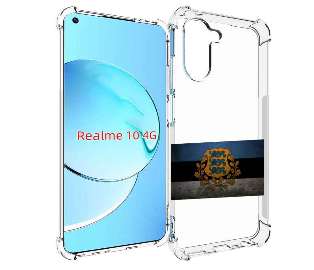 

Чехол MyPads герб флаг эстонии-1 для Realme 10, Прозрачный, Tocco