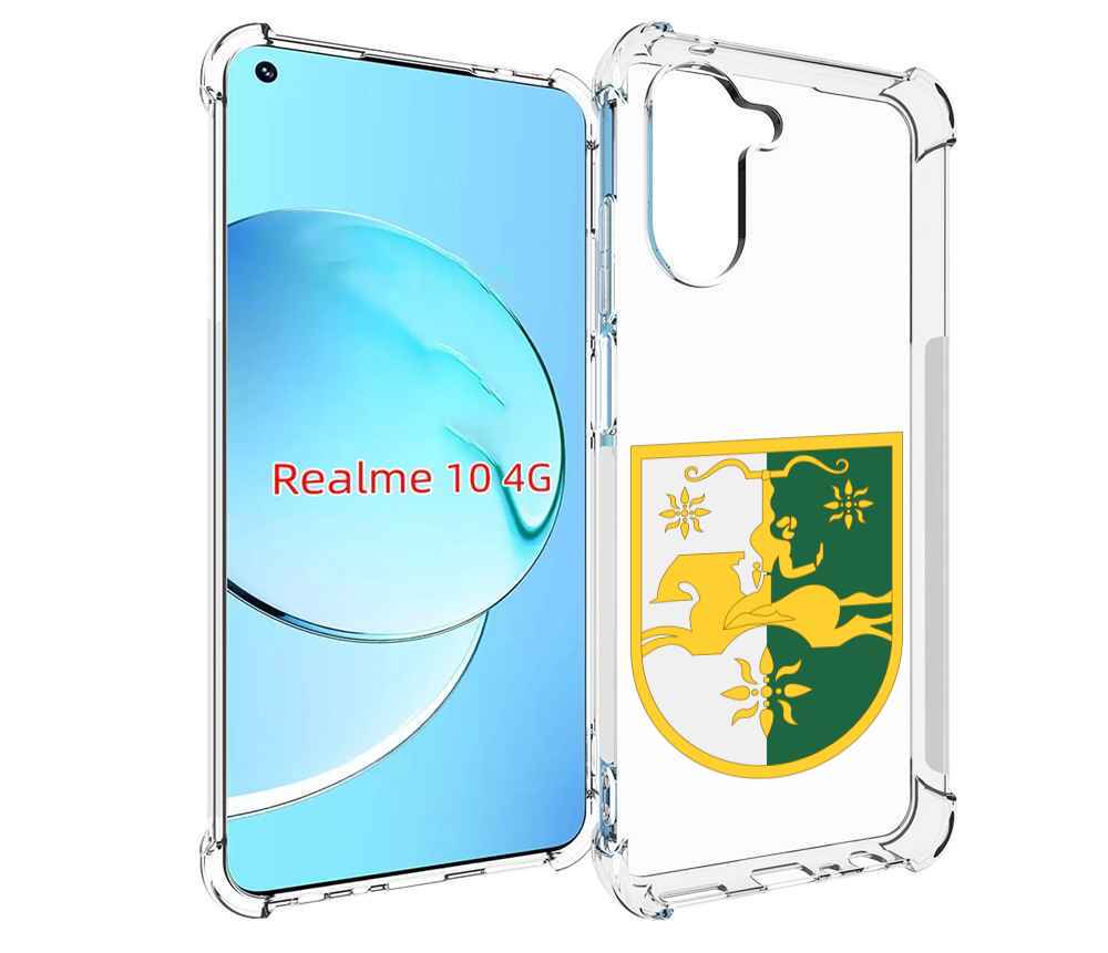 

Чехол MyPads герб-абхазии для Realme 10, Прозрачный, Tocco