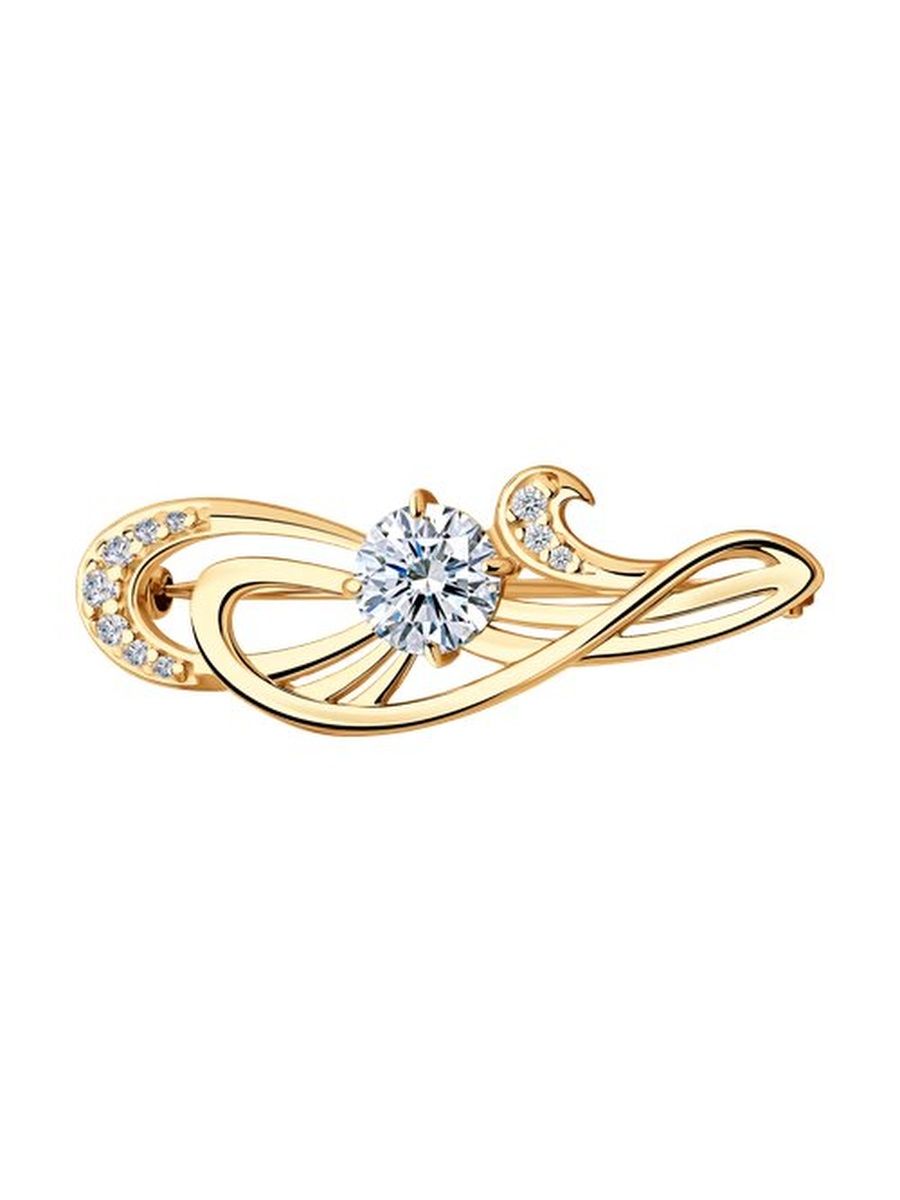 

Брошь из серебра TEO MAORI 893040001, фианит, 893040001