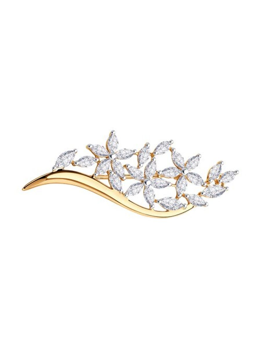 

Брошь из серебра TEO MAORI 893040019, фианит, 893040019