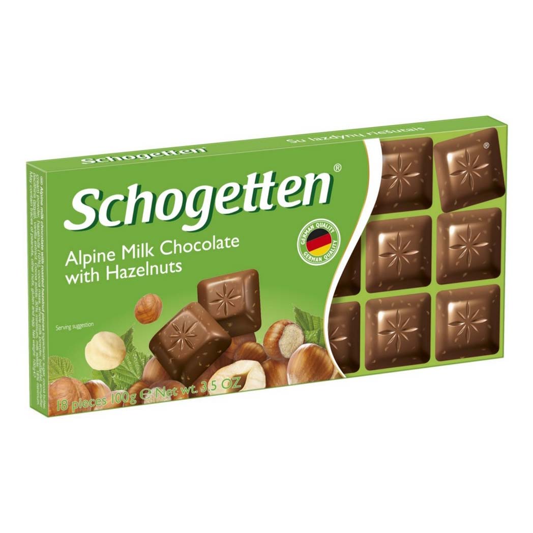 Шоколад Schogetten Альпийский молочный с лесными орехами 100 г