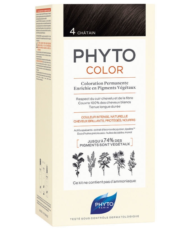 Краска для волос PHYTO PhytoColor Permanent Coloring тон 4 Chatain 112 мл 2634₽