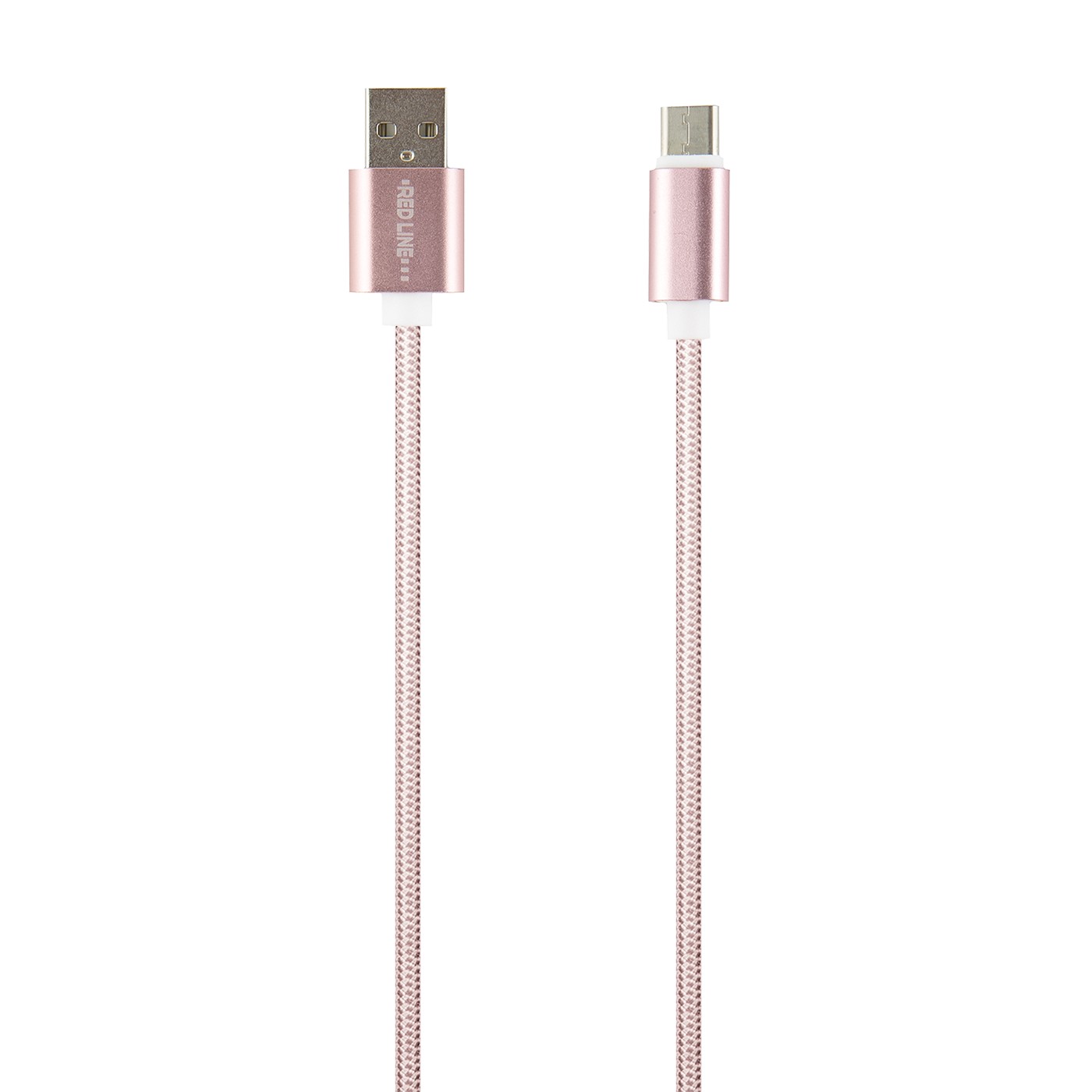 фото Кабель red line usb - type-c 2.0 neylon, pink