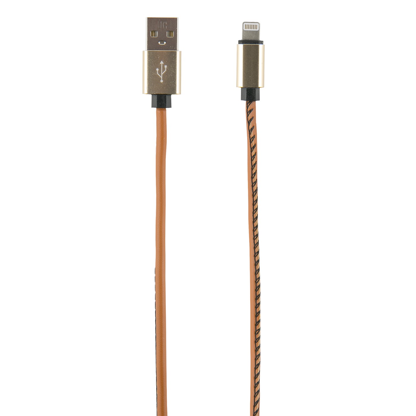 фото Кабель red line usb - 8-pin, 2 метра, экокожа, brown