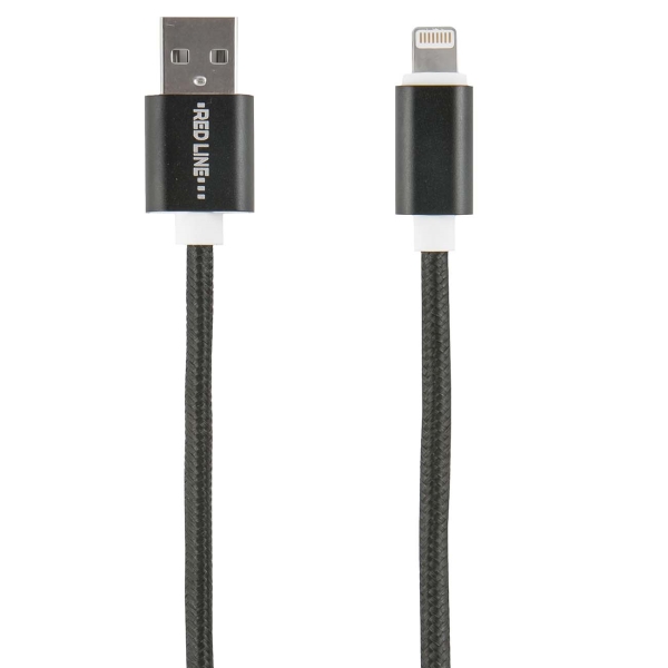 Кабель Red Line USB - 8-pin neylon, Black