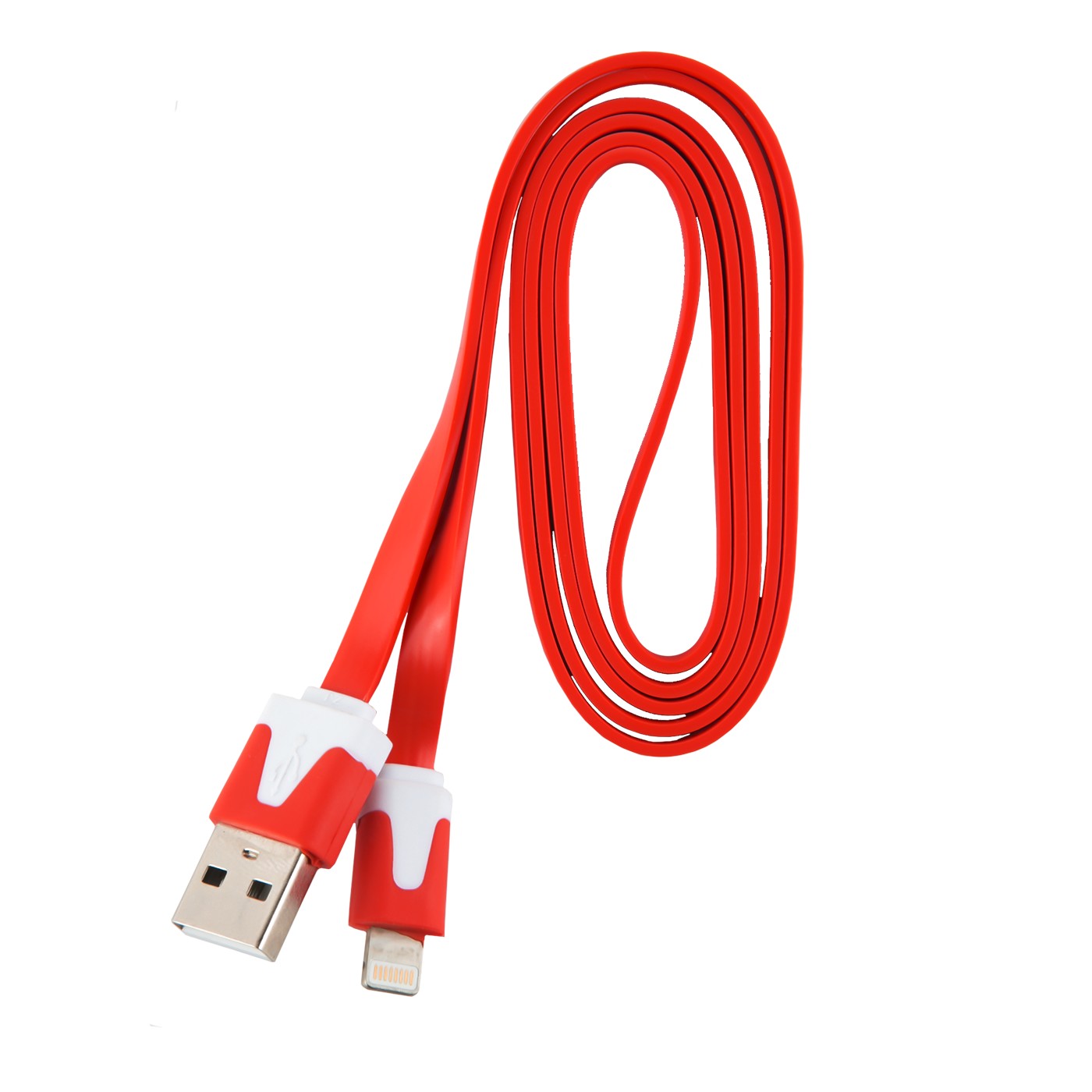 фото Кабель red line usb - 8-pin, плоский, red