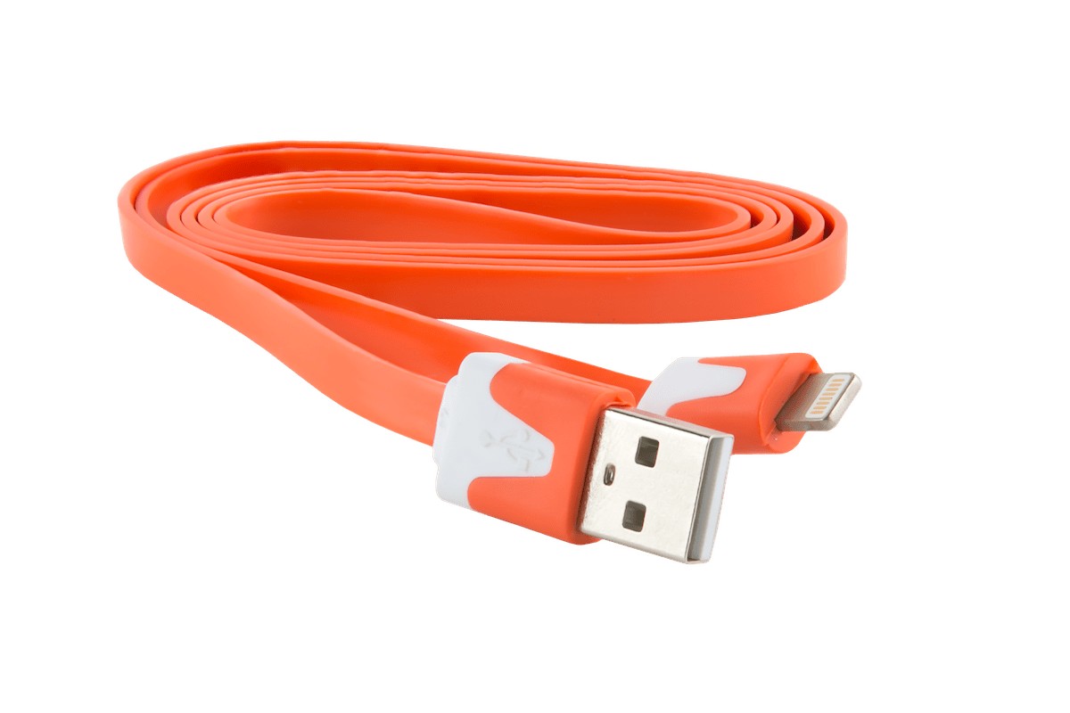 фото Кабель red line usb - 8-pin, плоский, orange