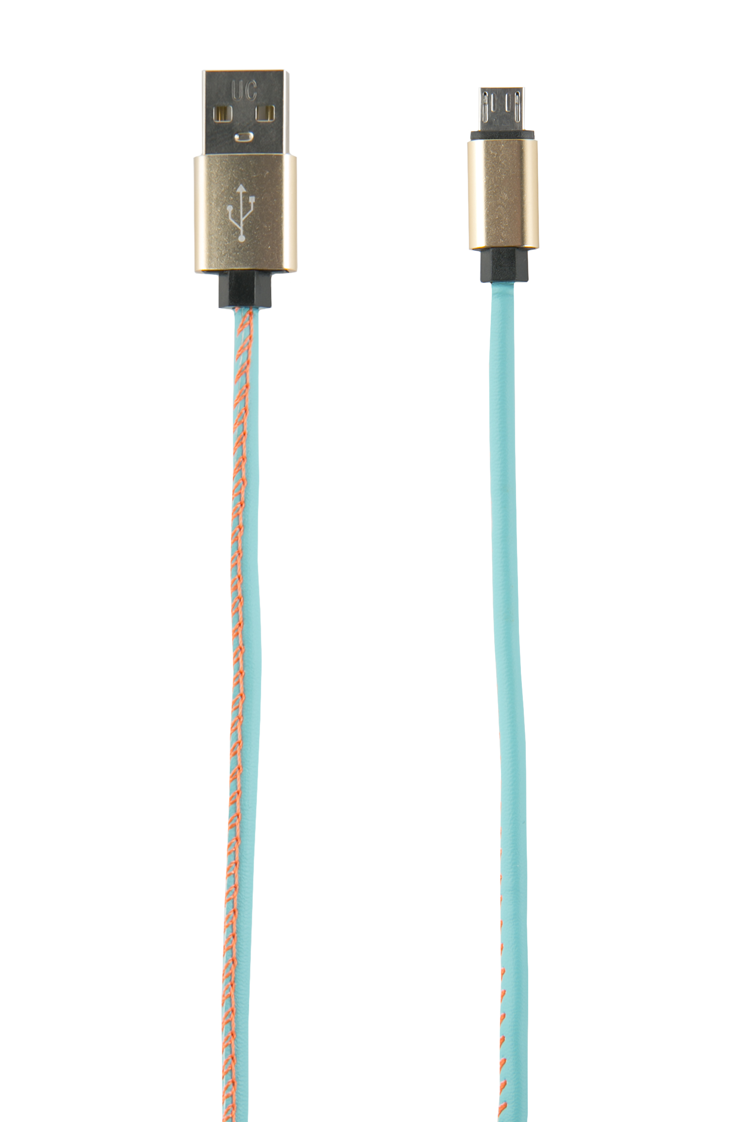 Кабель Red Line USB - micro USB, 2 метра, экокожа, Blue
