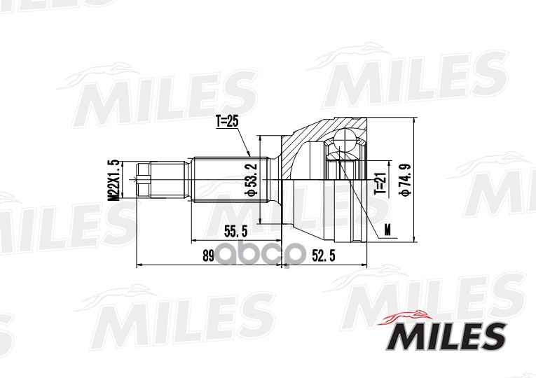 

Шрус Ford Focus I 1.4-2.0 98-04 Нар. Miles GA20111