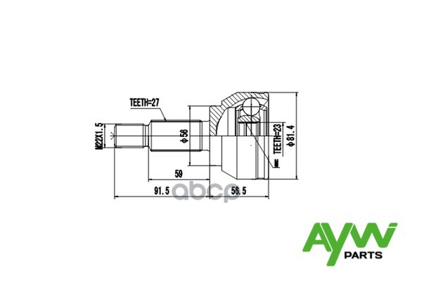 

Шрус AYWIparts AW1510209