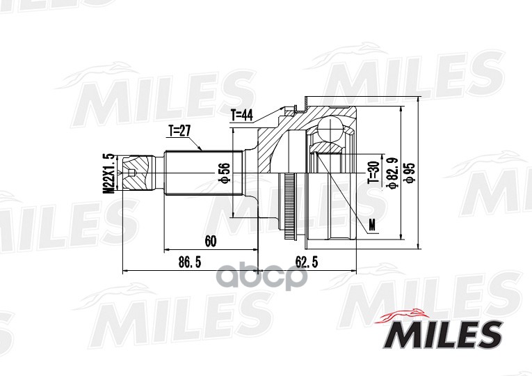 

Шрус Subaru Impreza 2.0 90-01 Нар.(Abs) Miles GA20418