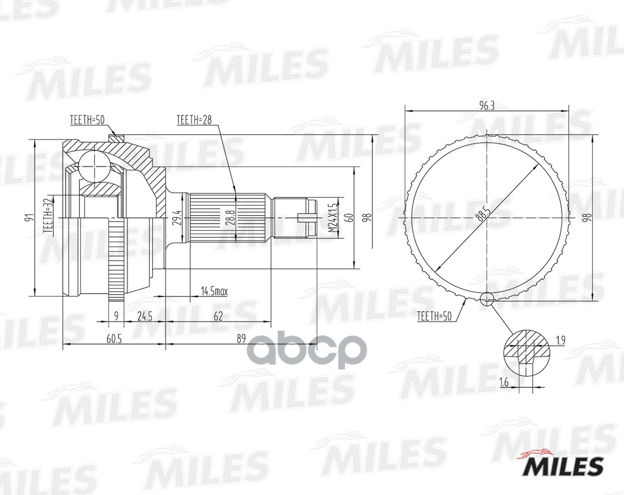 фото Шрус miles ga20133