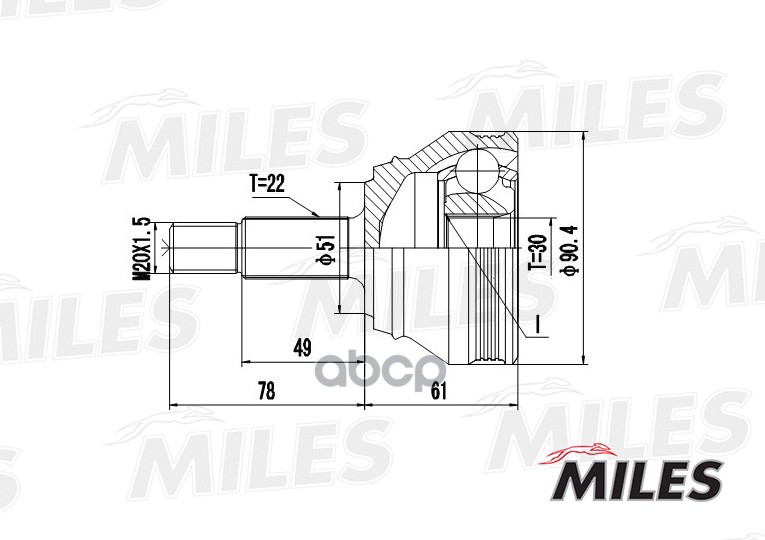 

Шрус Miles GA20516