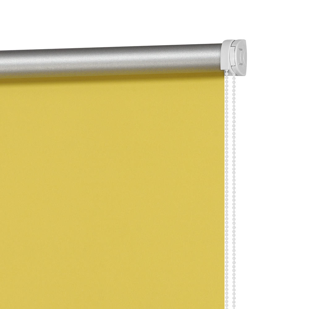 фото Рулонная штора decofest миниролл блэкаут плайн солнечно-желтый 90x160 160x90 см