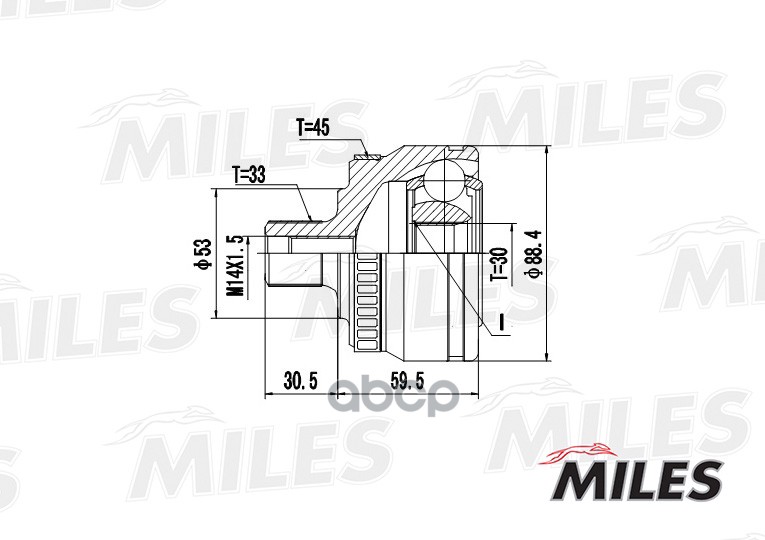 

Шрус Audi A4 I/A6 Ii/Skoda/Vw Passat V 1.6-2.3 94-08 Нар. Miles GA20037