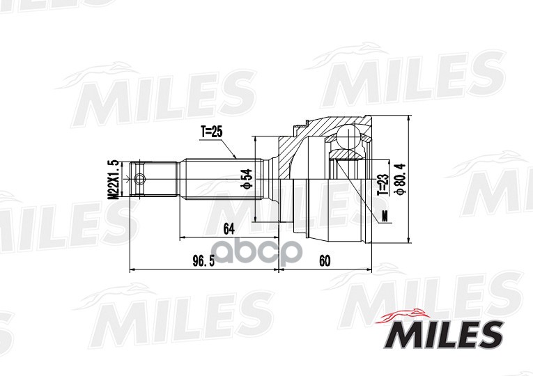 

Шрус Mitsubishi Galant/Eclipse/Space Runner 1.8/2.0 87-92 Нар. Miles ga20264