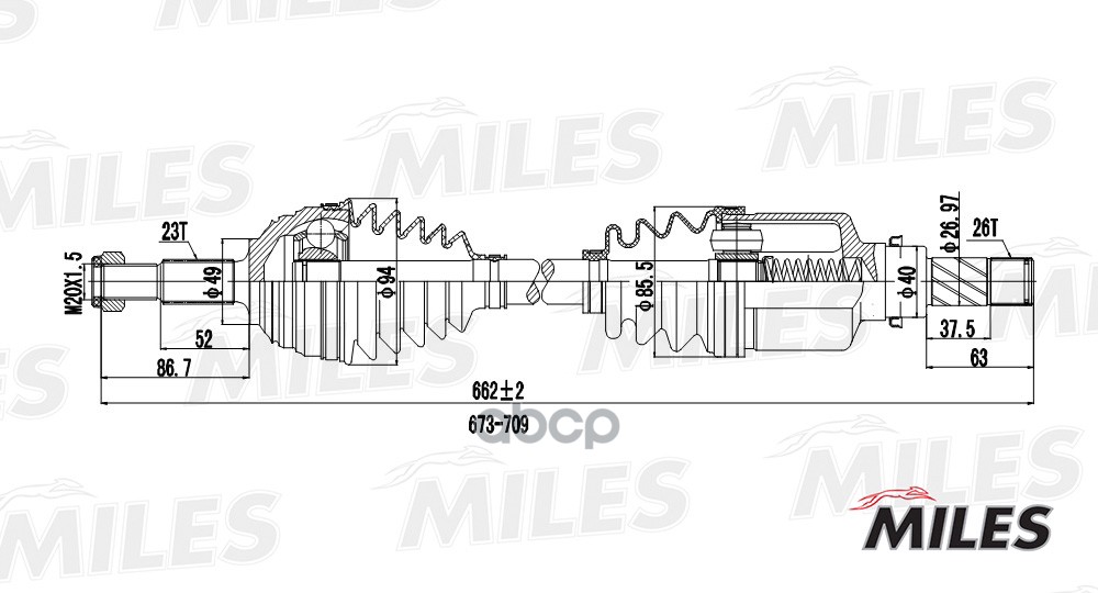 

Привод в сборе Miles GC01117