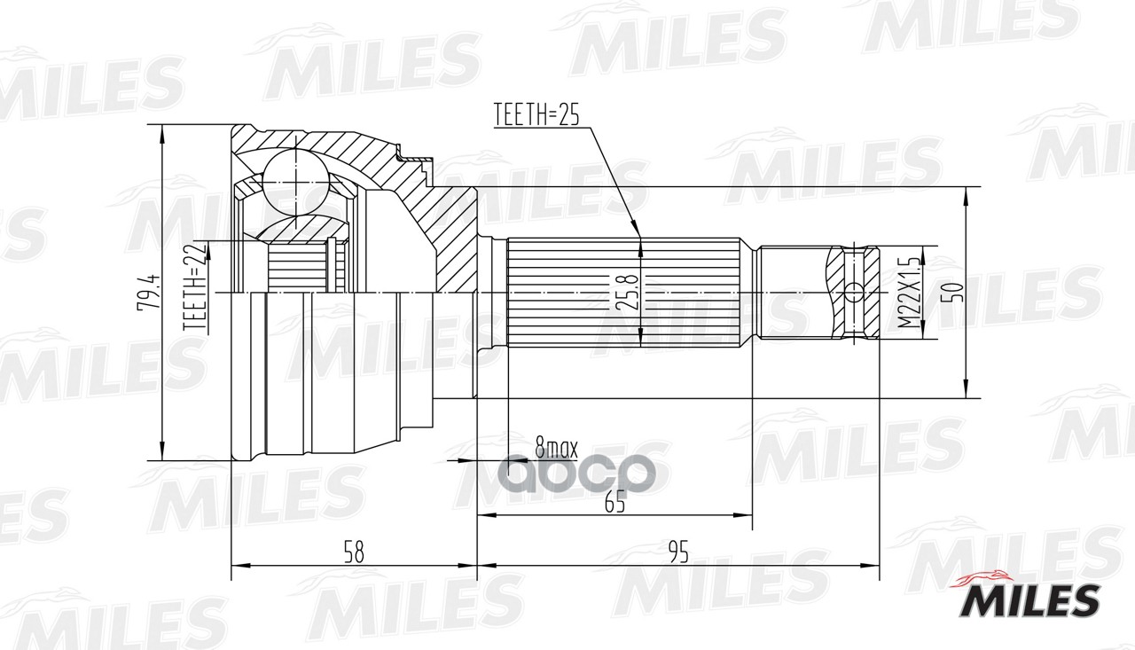 

Шрус Miles GA20259