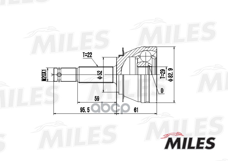 

Шрус Daewoo Nexia 1.5 95-08 Нар. Miles GA20082