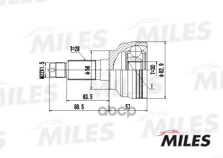 

Шрус Mazda 626 1.8/2.0 97-02 Нар. Miles GA20228