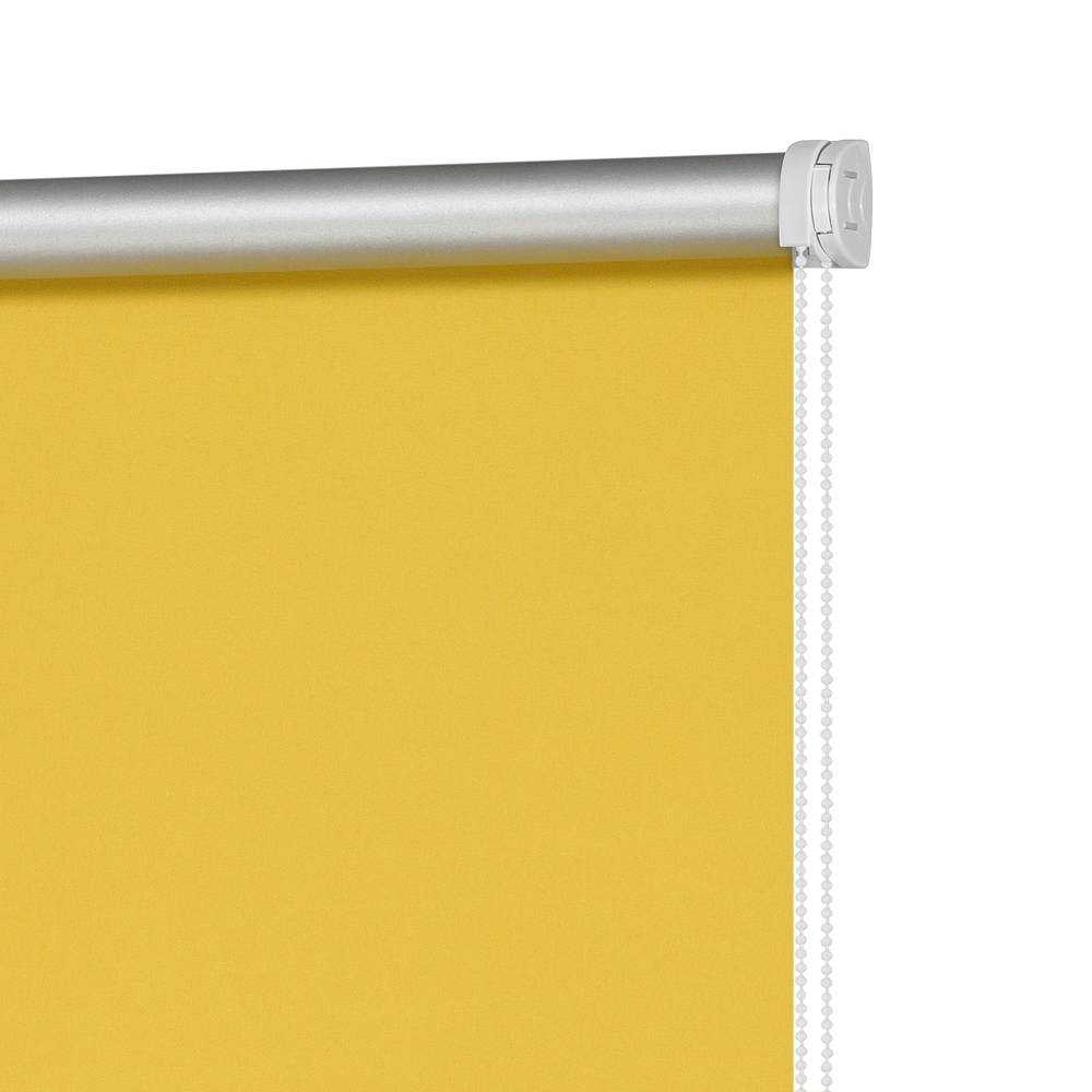 фото Рулонная штора decofest миниролл блэкаут плайн желтое золото 50x160 160x50 см