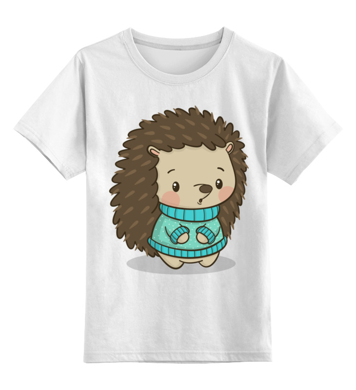 

Детская футболка Printio Ежик в свитере цв.белый р.164, 0000002654736