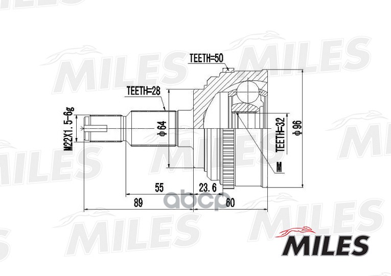 

Шрус Honda Cr-V 2.0 99-06 Нар. Abs Miles ga20155