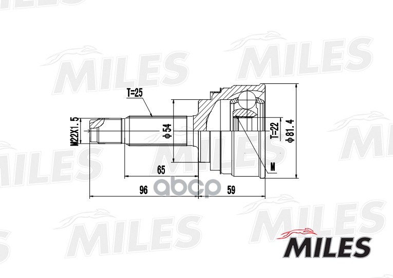 

Шрус Mitsubishi Galant/Colt/Lancer 1.3/1.8 87-96 Нар. Miles GA20263